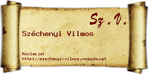 Széchenyi Vilmos névjegykártya
