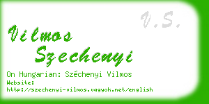 vilmos szechenyi business card